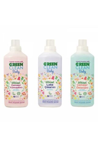 U Green Clean Baby Leke Çıkarıcı, Çamaşır Yumuşatıcısı ve Deterjanı 1 L