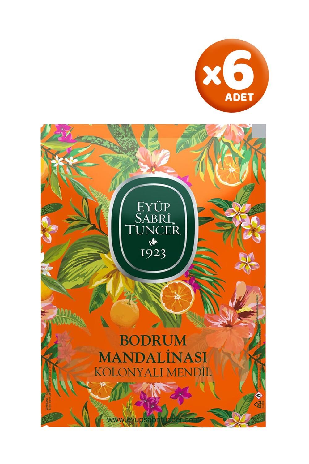 Eyüp Sabri Tuncer Bodrum Mandalinası Kolonyalı Mendil 50'li x 6 Adet