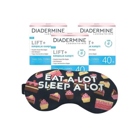 Diadermine Kırışıklık Karşıtı Krem Lift+ 40+ x 3 ve Uyku Bandı Hediyeli