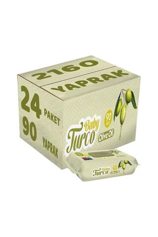 Baby Turco Turco Baby Islak Havlu 90'lı Zeytinyağlı X24 Adet
