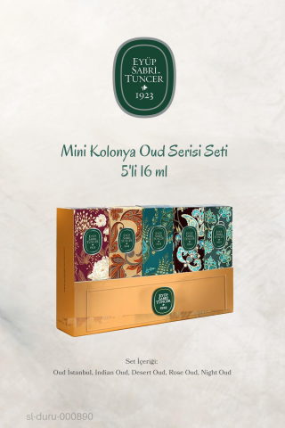 Eyüp Sabri Tuncer  3'lü Mini Kolonya Oud Serisi Seti 5'li 16 ml ve ROSIE Pamuk 60'lı