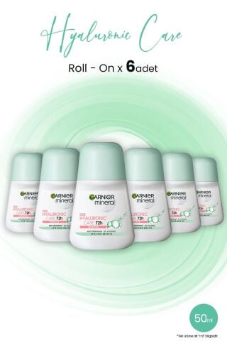 Garnier Mineral Hyaluronik Bakım 72H Roll-On 50 ml x 6 Adet