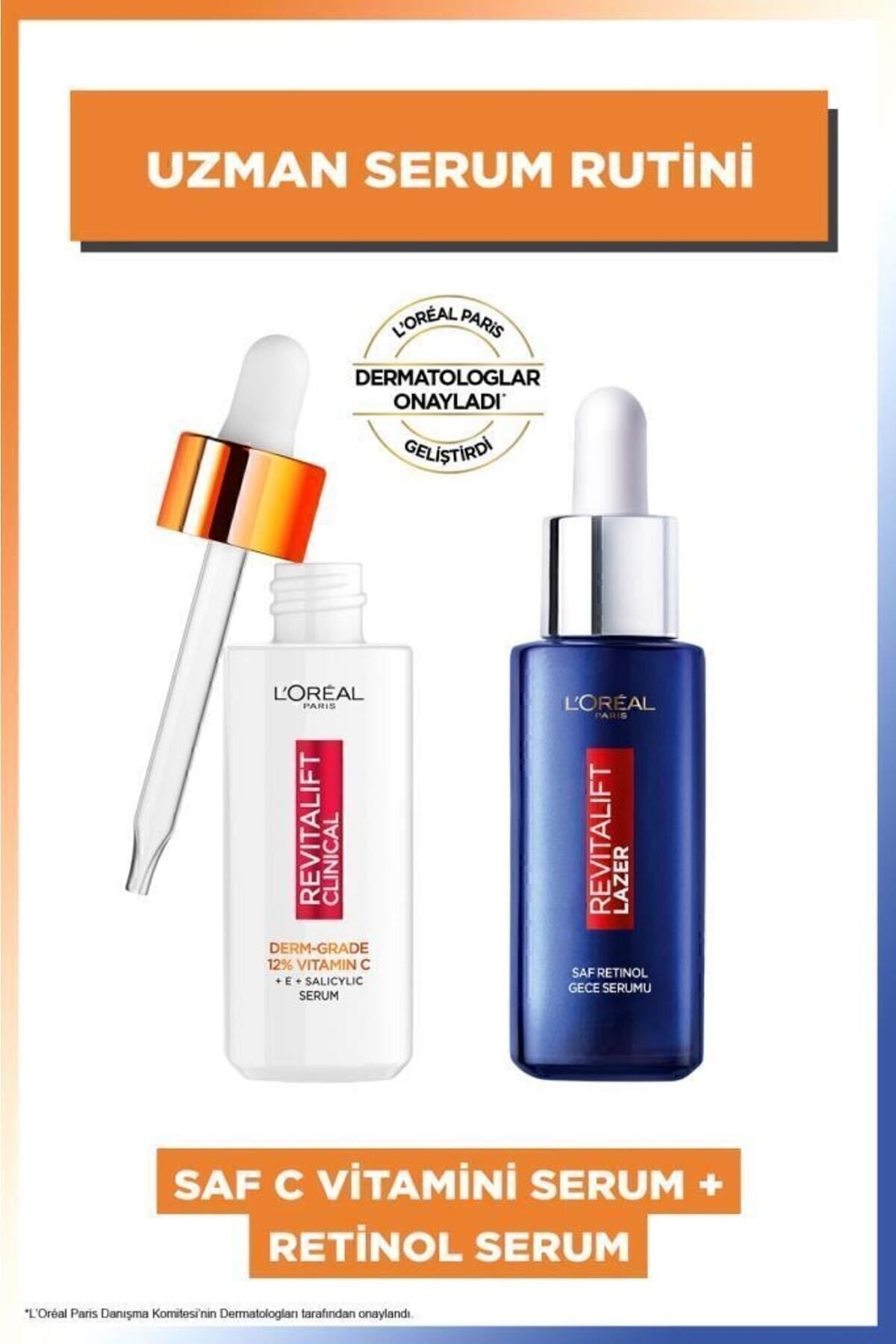 Revitalift Clinical %12 Saf C Vitamini Aydınlatıcı Serum & Revitalift Lazer Saf Retinol Gece Serumu