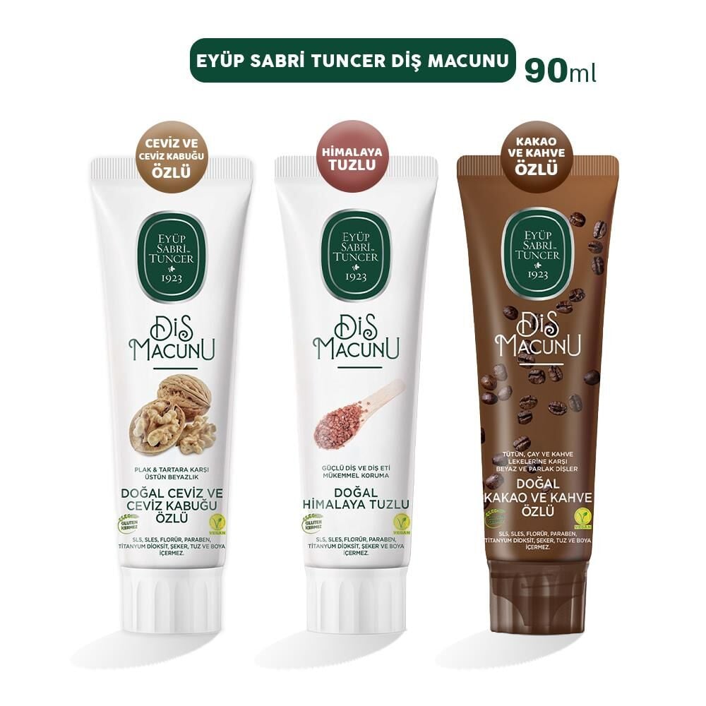 Eyüp Sabri Tuncer Diş Macunu Ceviz, Himalaya ve Kakao 90 ml