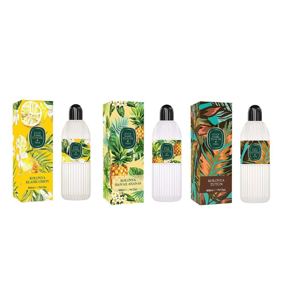 Eyüp Sabri Tuncer Kolonya Klasik Limon, Hawaii Ananas ve Tütün Pet Şişe 400 ml