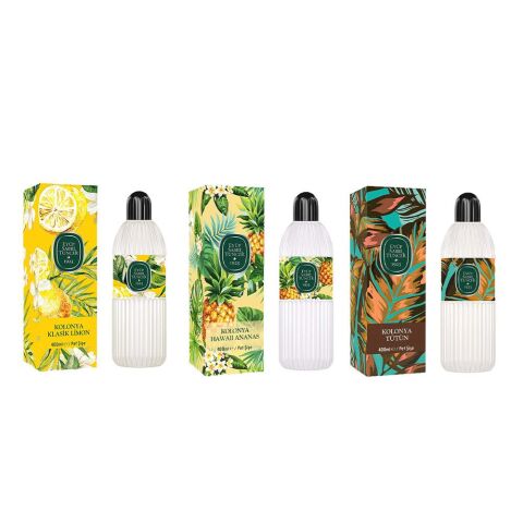 Eyüp Sabri Tuncer Kolonya Klasik Limon, Hawaii Ananas ve Tütün Pet Şişe 400 ml