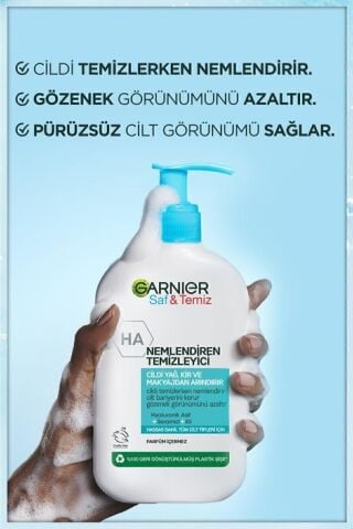 Saf& Temiz Nemlendiren Temizleyici 250 Ml + Nem Bombası Canlandırıcı Kağıt Maske X2