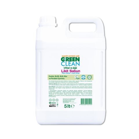 U Green Clean Organik Portakal Yağlı Bitkisel Likit Sabun 5 lt