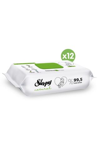 Sleepy Natural Yenidoğan Islak Havlu 60'lı x 12 Adet
