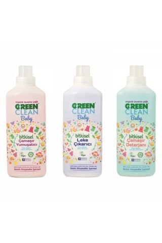 U Green Clean Baby Çamaşır Yumuşatıcısı, Deterjanı ve Leke Çıkarıcı 1 L