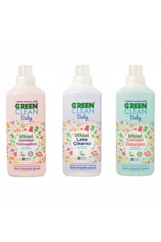 U Green Clean Baby Çamaşır Yumuşatıcısı, Deterjanı ve Leke Çıkarıcı 1 L