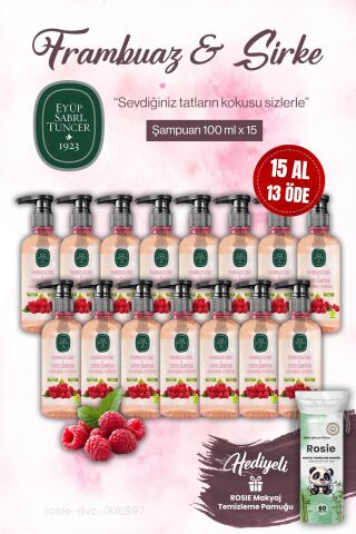 15 AL 13 ÖDE Sirke Şampuan Frambuazlı 100 ml, ROSIE makyaj pamuğu