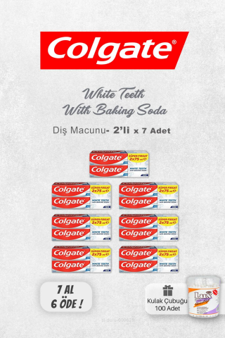 Colgate 7 AL 6 ÖDE White Teeth Diş Macunu ve Kulak Çubuğu
