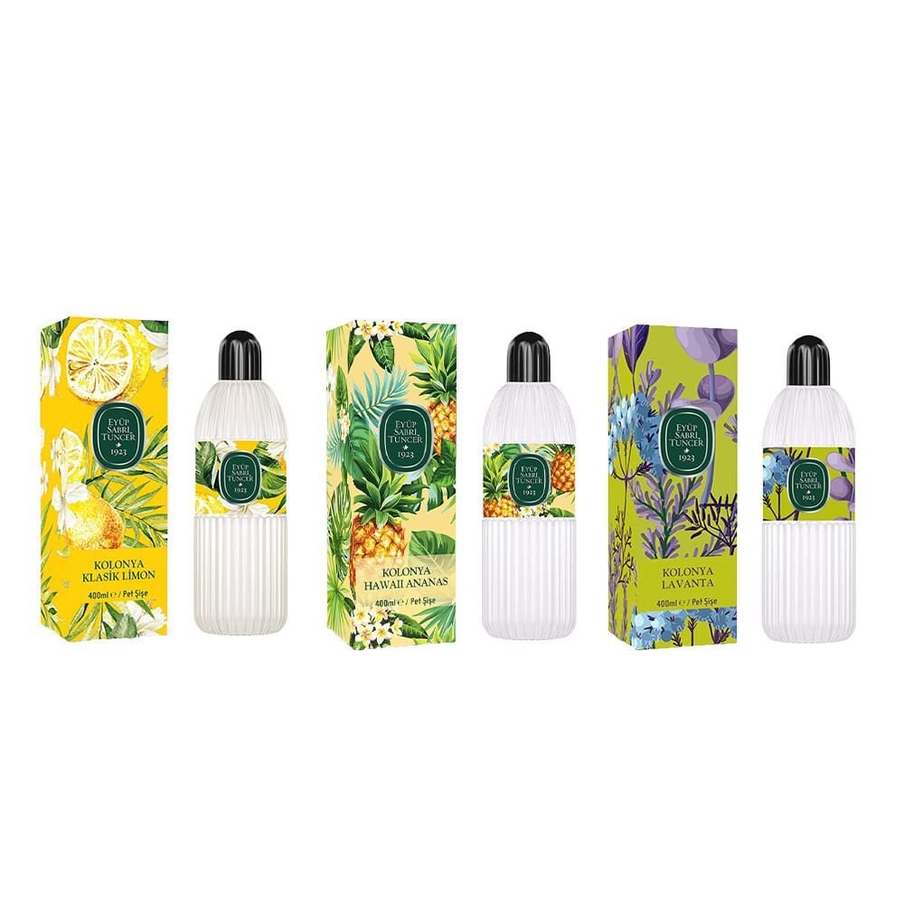 Eyüp Sabri Tuncer Kolonya Klasik Limon, Hawaii Ananas ve Lavanta Pet Şişe 400 ml