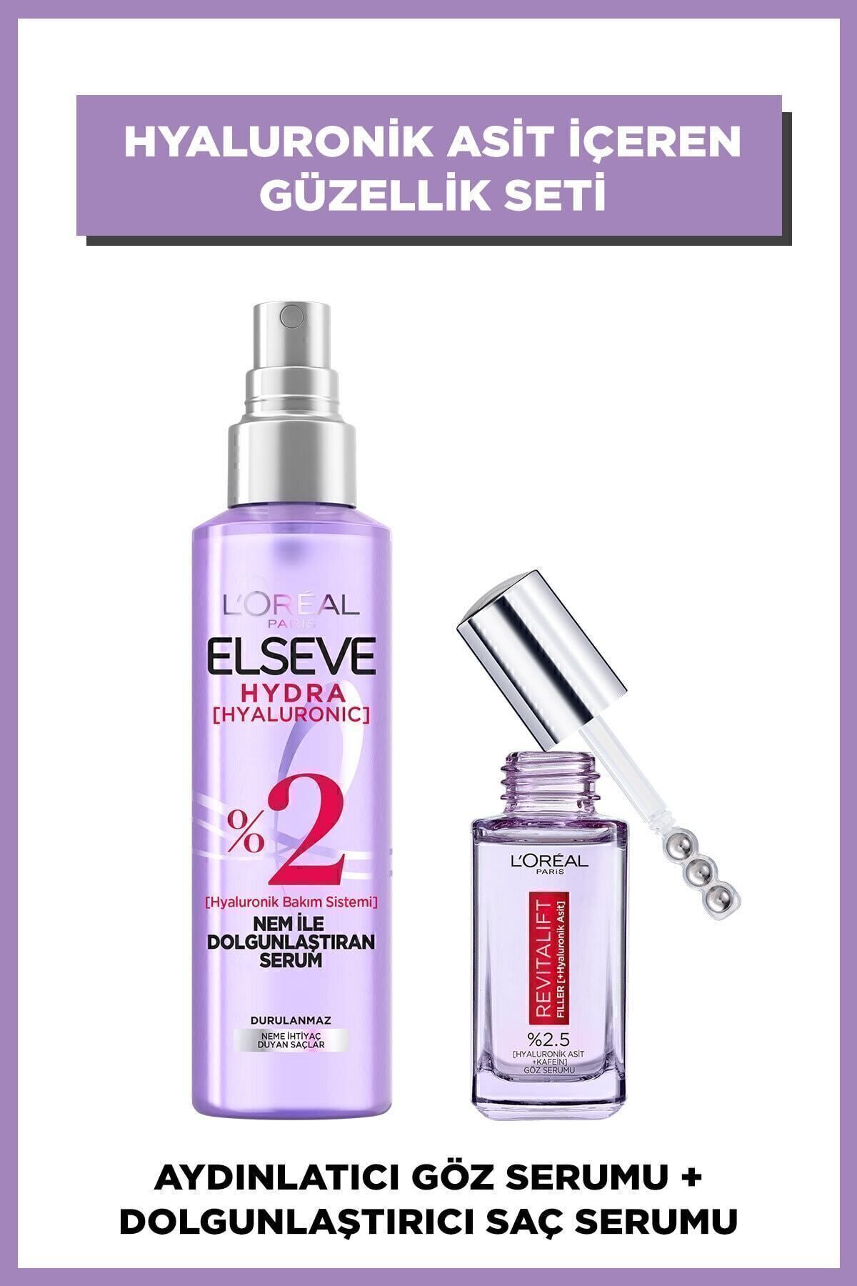 Revitalift Filler Aydınlatıcı Göz Serumu 20ml &hydra Nem Ile Dolgunlaştıran Serum 150ml