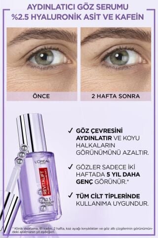 Revitalift Filler Aydınlatıcı Göz Serumu 20ml &hydra Nem Ile Dolgunlaştıran Serum 150ml