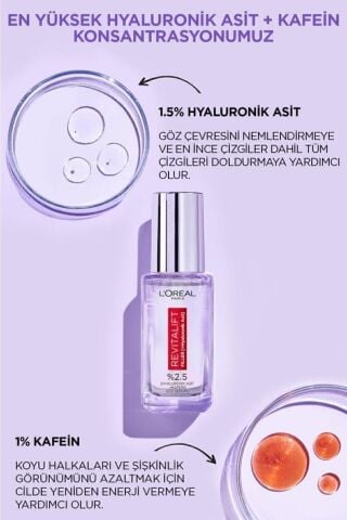 Revitalift Filler Aydınlatıcı Göz Serumu 20ml &hydra Nem Ile Dolgunlaştıran Serum 150ml