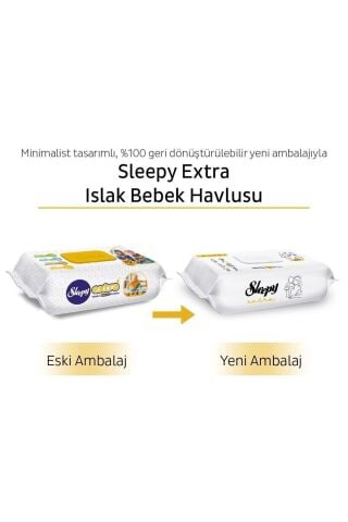 Sleepy Extra Islak Bebek Havlusu 24x90 (2160 Yaprak)