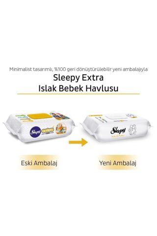 Sleepy Extra Islak Bebek Havlusu 24x90 (2160 Yaprak)