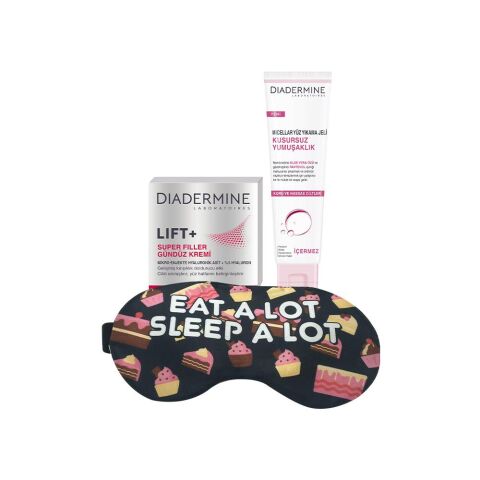 Diadermine LIFT+ Super Filler Gündüz Kremi 50 ML, Yüz Yıkama Jeli ve Uyku Bandı Hediyeli
