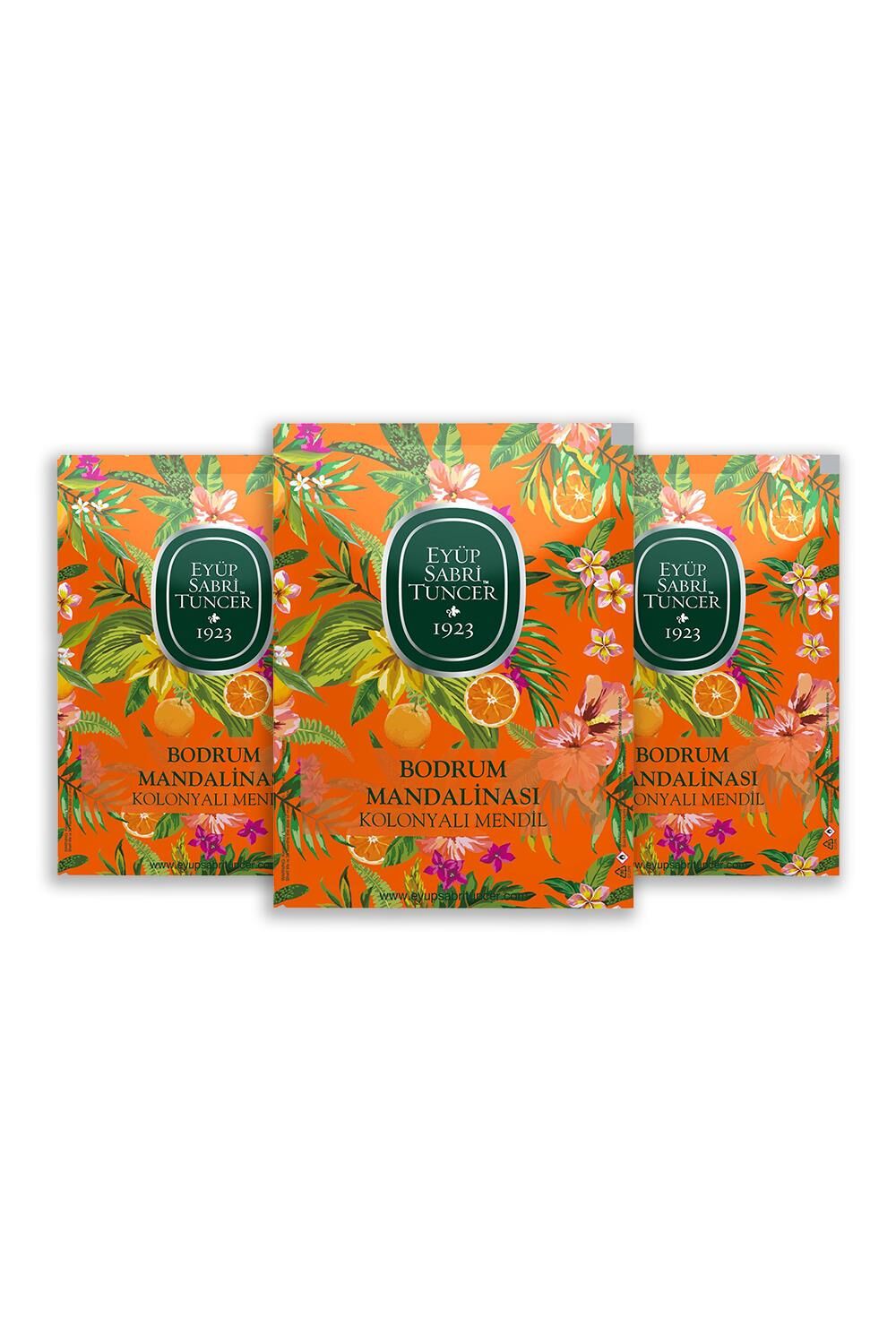 Eyüp Sabri Tuncer Bodrum Mandalinası Kolonyalı Mendil 50'li x 3 Adet
