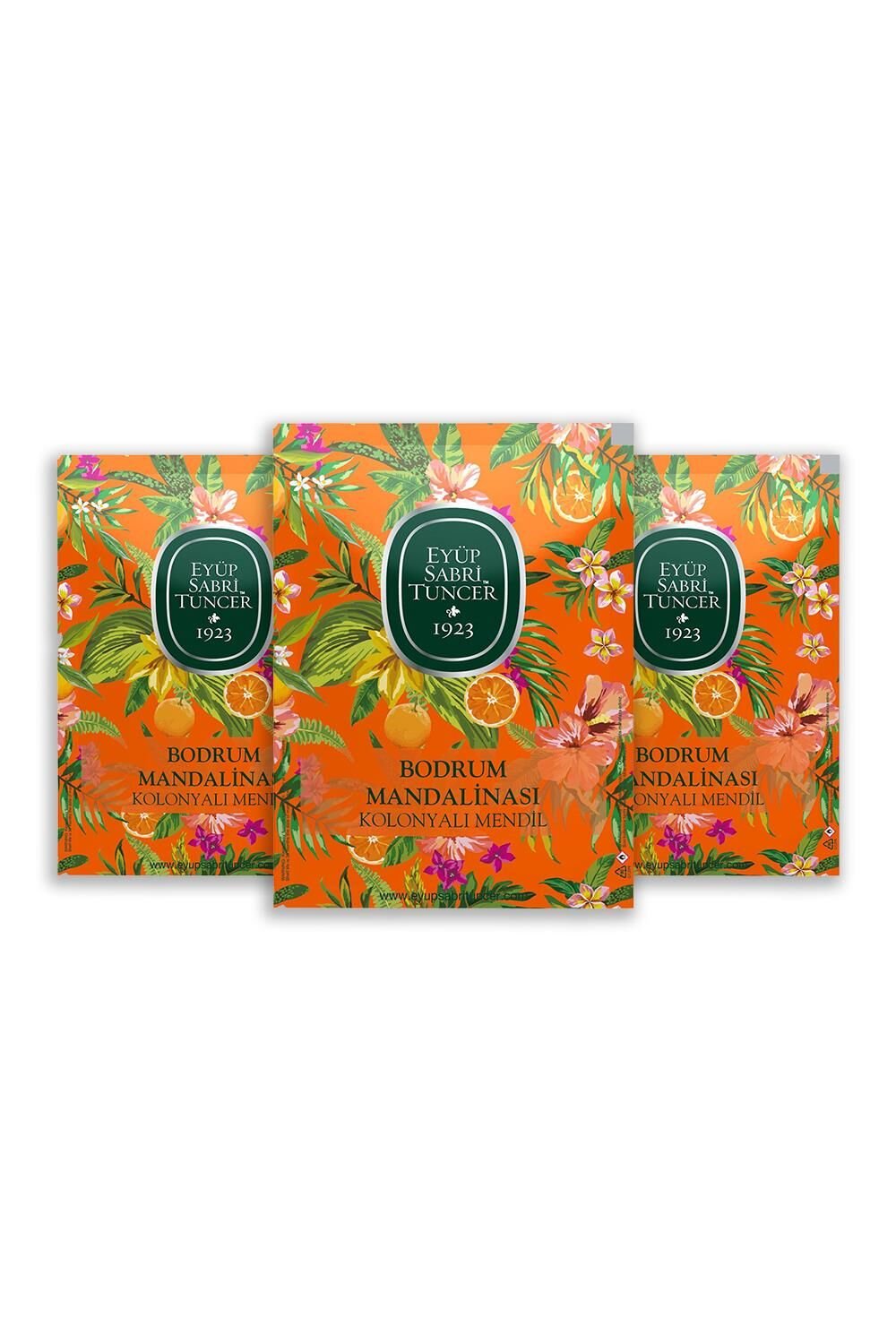 Eyüp Sabri Tuncer Bodrum Mandalinası Kolonyalı Mendil 50'li x 3 Adet