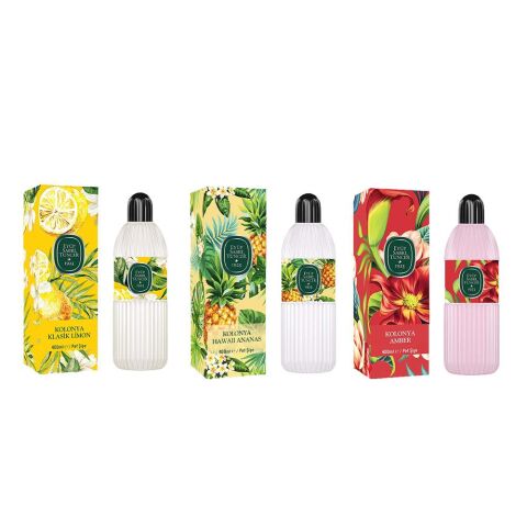 Eyüp Sabri Tuncer Kolonya Klasik Limon, Hawaii Ananas ve Amber Pet Şişe 400 ml