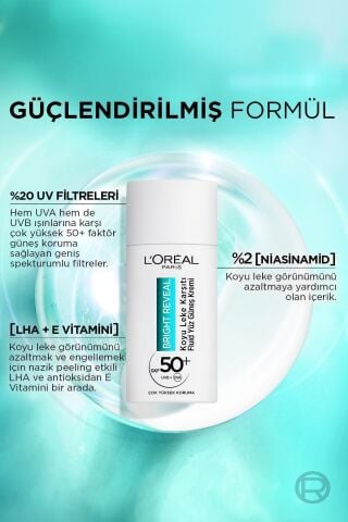 Bright Reveal Koyu Leke Karşıtı Cilt Bakım Seti & SPF 50+ Koyu Leke Karşıtı Yüz Güneş Kremi