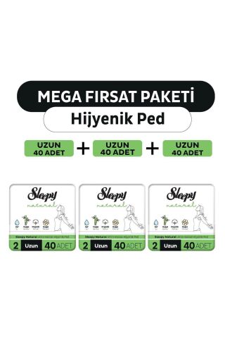 Natural Ultra Hassas Hijyenik Ped Mega Fırsat Paketi Uzun 120 Adet