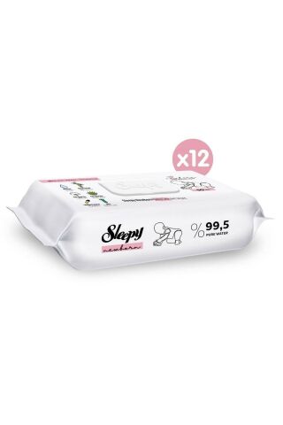 Sleepy Yenidoğan Devam Islak Bebek Bakım Havlusu 12x50 (600 Yaprak)
