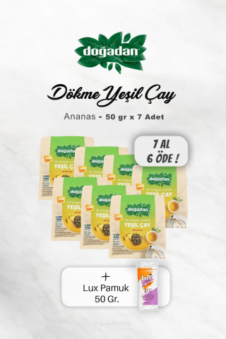 7 AL 6 ÖDE Doğadan Dökme Yeşil Çay Ananas 50 gr, Pamuk