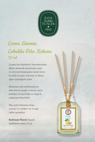 Eyüp Sabri Tuncer Çeşme Limonu Çubuklu Oda Kokusu 50 ml ve ROSIE Pamuk 60'lı