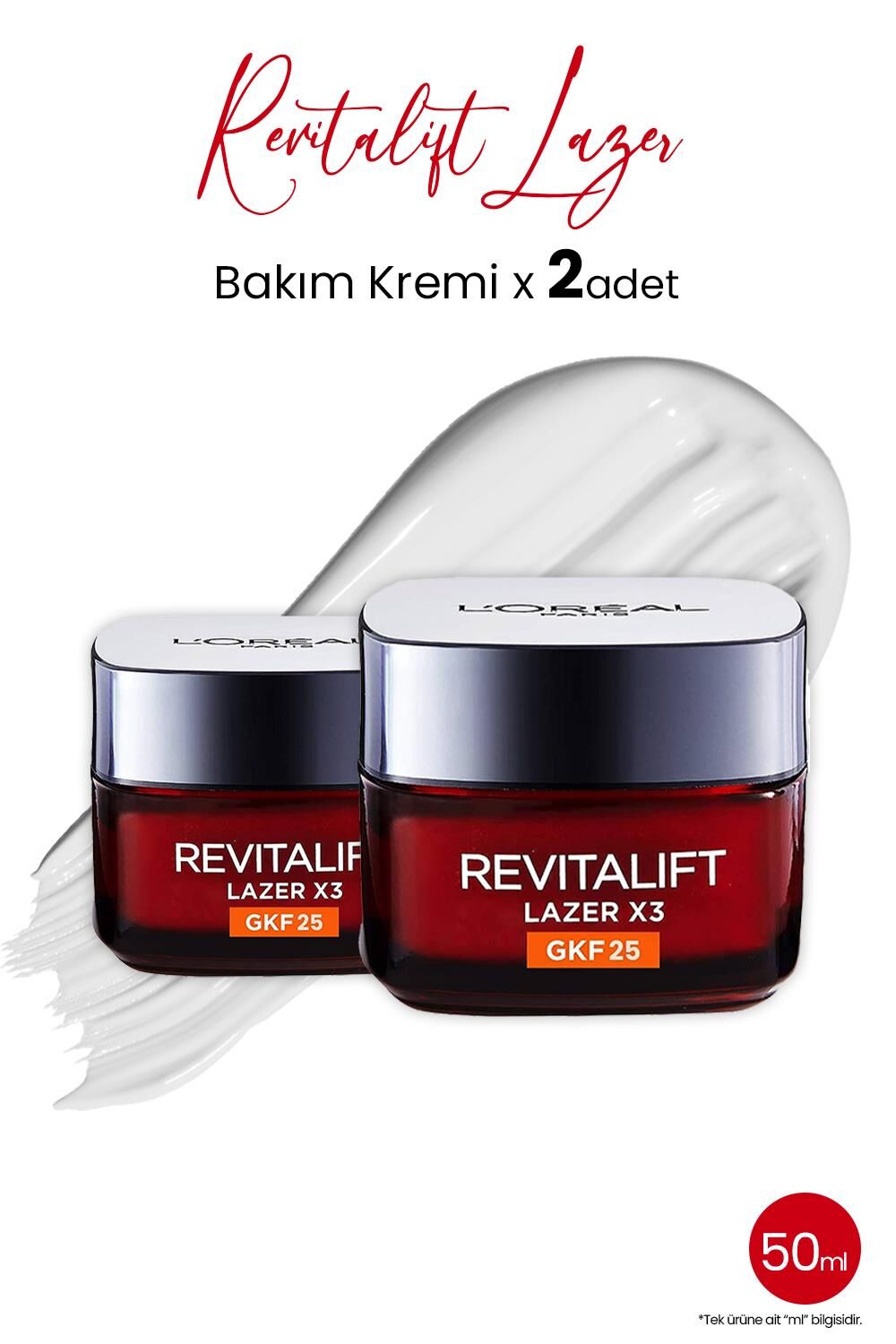 Loreal Paris Revitalift Lazer X3 Leke ve Kırışıklık Karşıtı Bakım GKF25 x 2 Adet