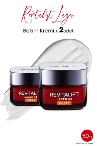 Loreal Paris Revitalift Lazer X3 Leke ve Kırışıklık Karşıtı Bakım GKF25 x 2 Adet