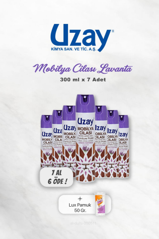 Uzay Mobilya Cilası Lavanta 300 ml 7 AL 6 ÖDE ve Pamuk