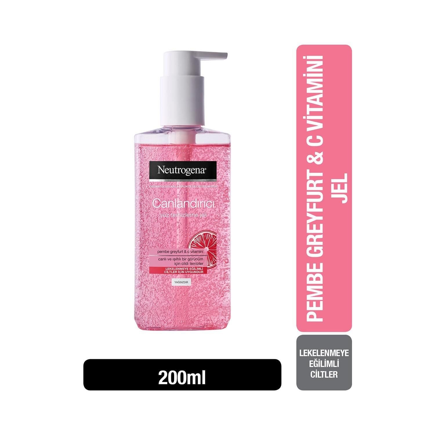 Neutrogena Canlandırıcı Yüz Yıkama Jeli Pembe Greyfurt 200 ml