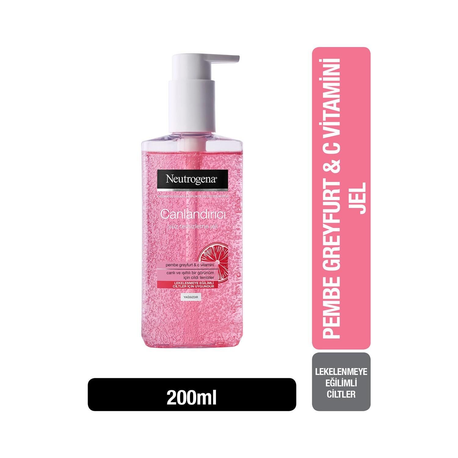 Neutrogena Canlandırıcı Yüz Yıkama Jeli Pembe Greyfurt 200 ml
