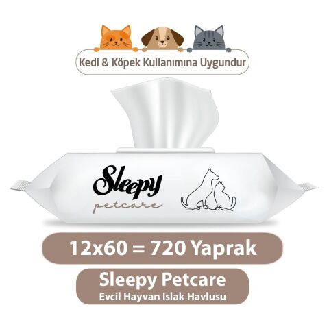Petcare Evcil Hayvan Islak Havlusu 12X60 Yaprak