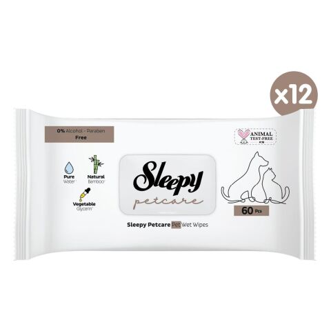 Petcare Evcil Hayvan Islak Havlusu 12X60 Yaprak