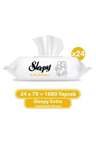 Sleepy Extra Islak Mendil 70 Adet x 24 (1680 yaprak)