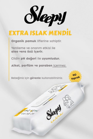Sleepy Yenidoğan Islak Bebek Mendili Seti 4'lü ve ROSIE