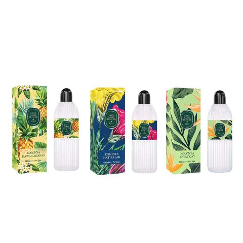 Eyüp Sabri Tuncer Kolonya Hawaii Ananas, Hatıralar ve Beyaz Çay Pet Şişe 400 ml