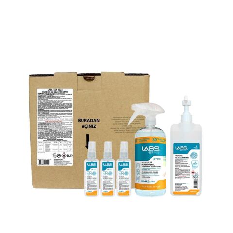 Eyüp Sabri Tuncer Labs El Dezenfektanı 5 lt, 1 Litre ve 3 Adet 125 ML, Ortam Dezenfektanı 1 Litre