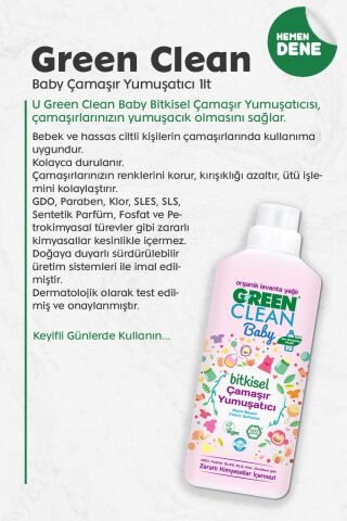 U Green Clean Baby Çamaşır Yumuşatıcı 1 L