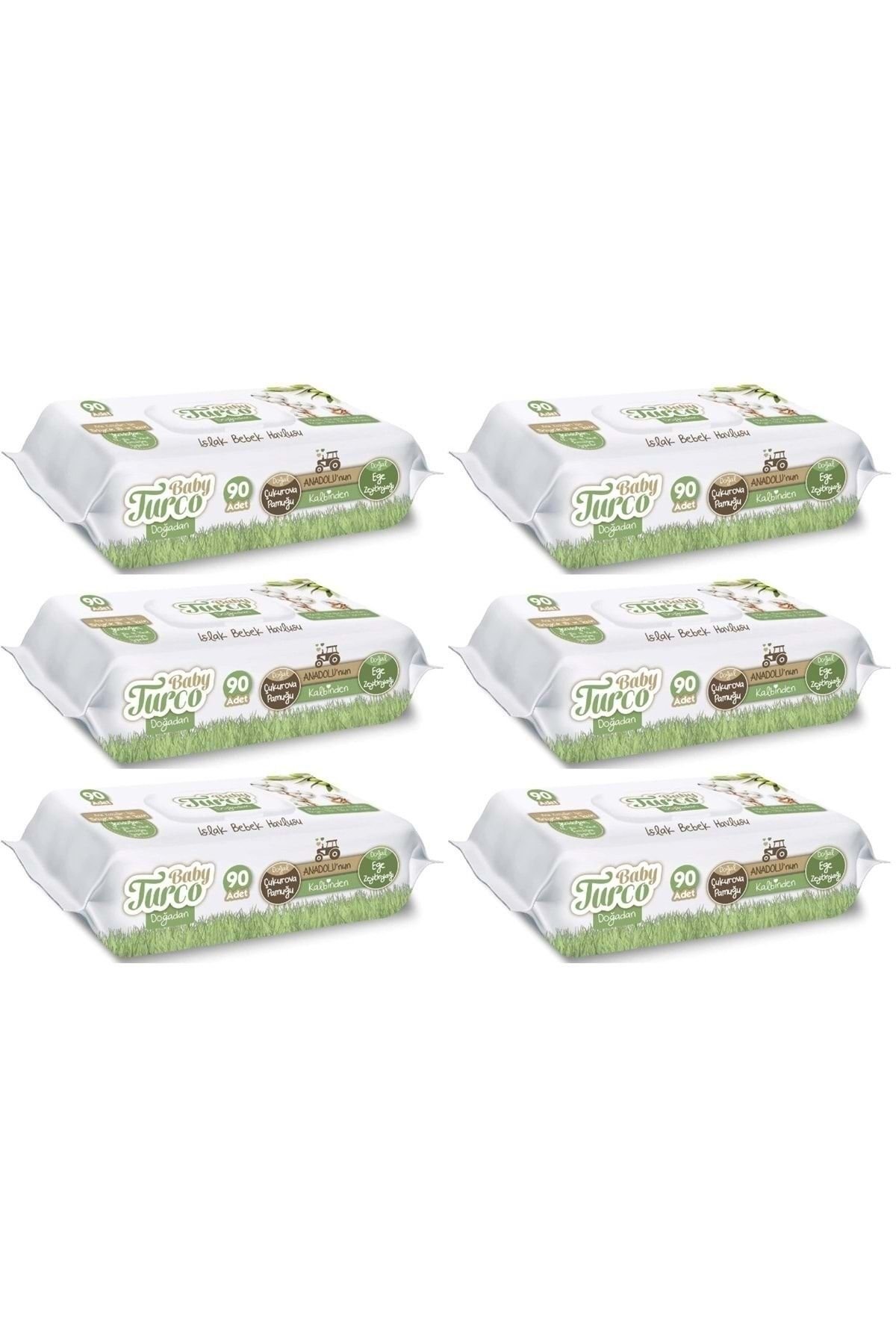Baby Turco Islak Havlu Mendil Yenidoğan 90X6 540 Yaprak