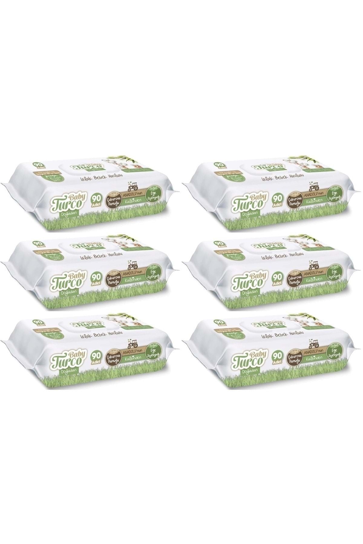 Baby Turco Islak Havlu Mendil Yenidoğan 90X6 540 Yaprak