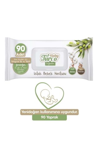 Baby Turco Islak Havlu Mendil Yenidoğan 90X6 540 Yaprak