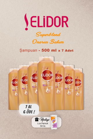 7 AL 6 ÖDE Elidor Superblend Saç Bakım Şampuanı 500 ml, Pamuk Hediyeli