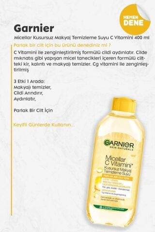 Micellar C Vitamini Kusursuz Makyaj Temizleme Suyu & C Vitamini Parlak Günlük Aydınlatıcı Krem