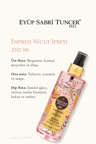 Eyüp Sabri Tuncer 3 Adet Body Splash Empress 250 ml ve ROSIE Pamuk 60'lı
